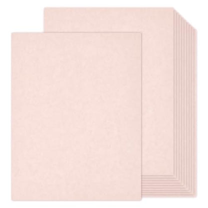 100 Sheets Light Pink Parchment Cardstock Paper 8.5 x 11, Goefun 65lb Cover (180 gsm) Pink Parchment Paper Sheets, Certificate Cardstock for Valentines Day, Wedding Invitations, DIY Cards, Crafts - color: Pink