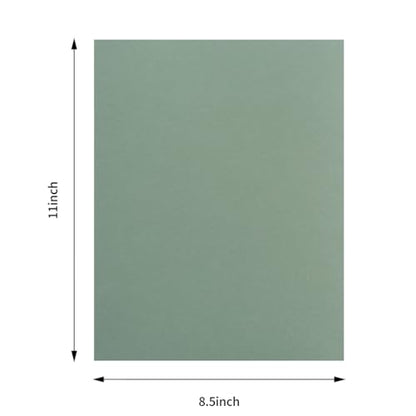 30 Sheets Cardstock Paper 8 1/2 x 11 Inches, Sage Green | For Crafts and Invitations - color: Sage Green