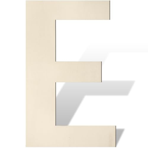 Large Wooden Letters 17 Inch Big Wooden Alphabet Letters for Wall Decor Unfinished Large Wood Letters for Nursery Decor Crafts Blank Wooden Cutout Sign for Party Birthday Wedding Decoration (E) - color: E