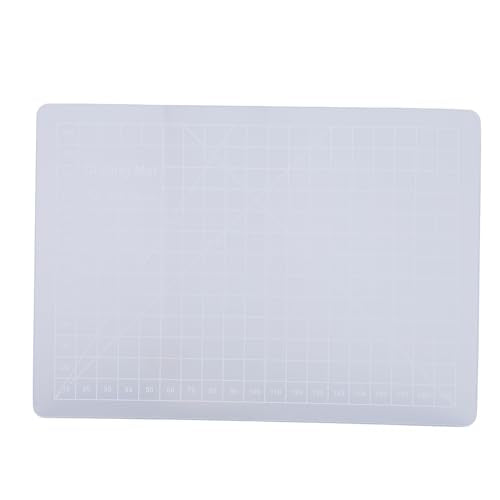 Keenso Crafts Transparent Non Slip Cutting Mat for Precise Crafting Writing Painting for Students Composite PVC (A5 Size) - size: 8.3"L x 5.9"W