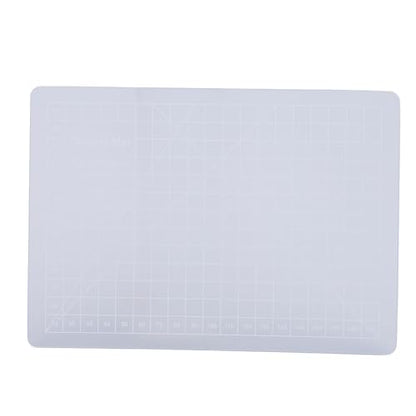 Keenso Crafts Transparent Non Slip Cutting Mat for Precise Crafting Writing Painting for Students Composite PVC (A5 Size) - size: 8.3"L x 5.9"W