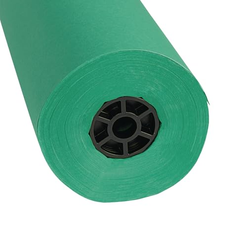 Colorations Dual Surface Paper Roll, Bright Green, 36" x 1000', Textured Paper, Classroom Craft & Art Supplies, Bulletin Board, Gift Wrapping, Chalkboard Wallpaper - color: Bright Green