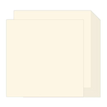 100 Pack Cardstock Cream 12x12, Goefun Ivory Cardstock Paper, 80lb Thick Paper for Printing, Invitations, Card Making, Scrapbook, Crafts - color: cream