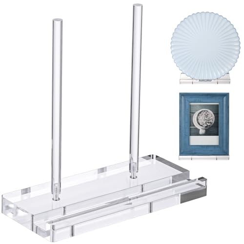CroBlissful Tabletop Acrylic Display Stand 10 x 5 x 10 Inch Clear Easel Acrylic Book Display Holder Artwork Storage Rack for Picture Frame Albums Record Magazine Tablet Canvas Board(Clear) - color: Clear, size: 10 x 5 x 10 Inch