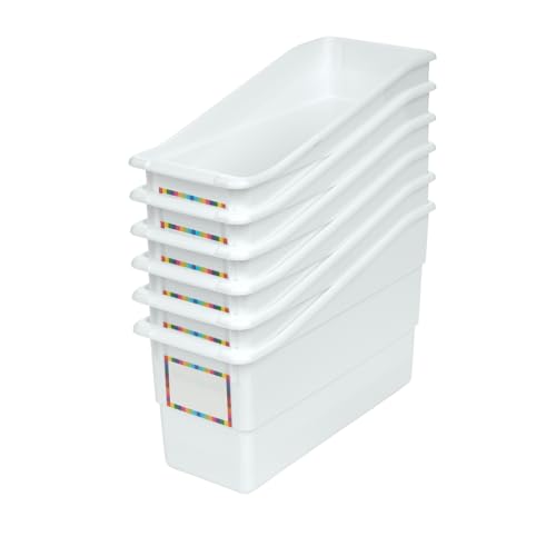Really Good Stuff Durable Book & Binder Holders - 6 Pack - White - color: White