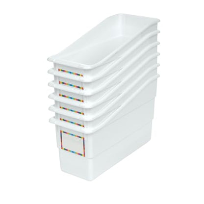 Really Good Stuff Durable Book & Binder Holders - 6 Pack - White - color: White