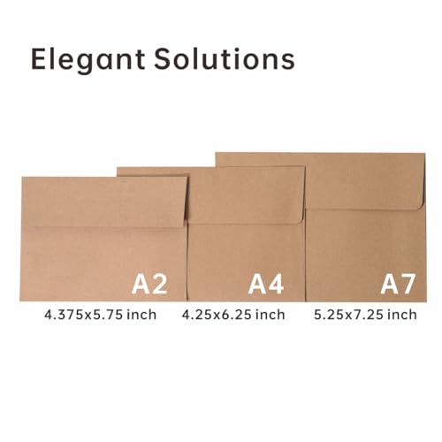 70 Packs A4 Envelopes, White, 4x6 Photo, Self Seal for Invitations, Weddings, Baby Shower, Photos, Postcards, Greeting Cards, Mailing (Kraft, 70 Pack A4(4.72x6.50in) Envelopes) - color: Kraft, size: 70 Pack A4 (4.72x6.50in) Envelopes