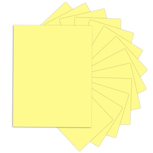 24 Sheets Yellow Cardstock 8.5 x 11 Thick Paper, Goefun 80lb Card Stock Printer Paper for Invitations, Menus, Wedding, DIY Cards - color: yellow