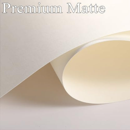 100 Sheets 65lb Cream Cardstock, 8.5" x 11", Printer Off-White Paper for DIY Craft Card Making Premium Card Stock Blank Invitation Paper Greeting Cards, 65LB Cover 180 GSM - color: Cream, size: 65lb-100sheets