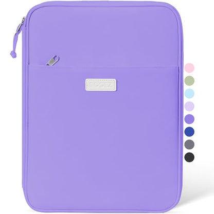 Sooez Zipper Binder Bag, 1 Inch Binders 3 Ring O-Ring, 5-Tab Dividers Expanding File Folder, 500-Sheet Capacity Three Ring Binder, Deep Purple - color: Dark Purple