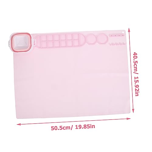 HOMSFOU Silicone Painting Mat for Artists Nonstick Epoxy Silicone Craft Pad Multi Functional Art Mat for Painting Casting Easy to Clean Durable