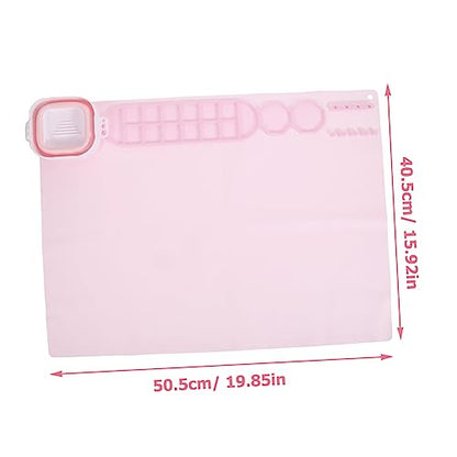 HOMSFOU Silicone Painting Mat for Artists Nonstick Epoxy Silicone Craft Pad Multi Functional Art Mat for Painting Casting Easy to Clean Durable
