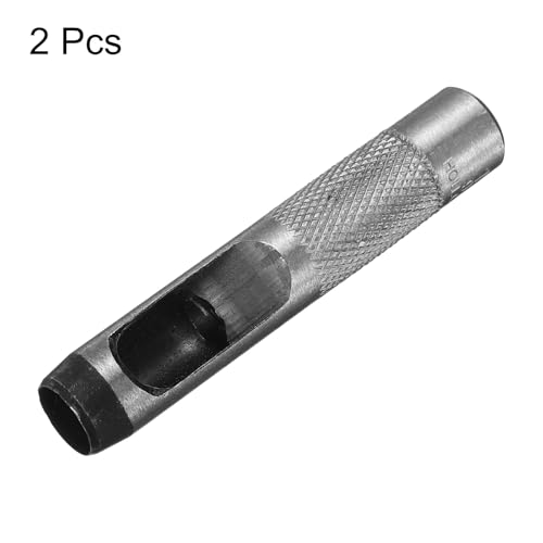 HARFINGTON 2pcs Leather Round Hole Punch, 14mm Hollow Hole Puncher Cutter Carbon Steel Circle Hole Punching Cutting Tool for Belt/DIY Leather Craft - size: 14mm