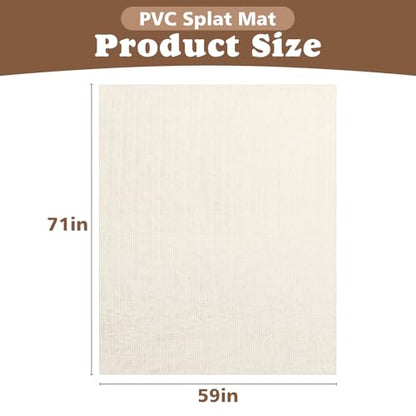 72" x 60" Craft & Painting Floor Mat, Extra Large Waterproof Splat Mat with Non-Slip Underlay, Washable Mess Mat for Arts, Crafts, Painting and Playdough