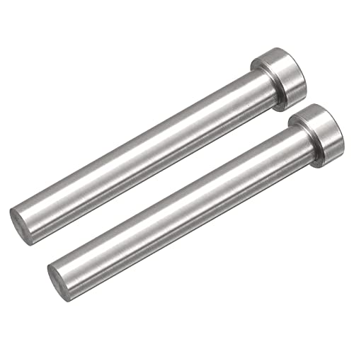 uxcell Straight Ejector Pins, 12mm (15/32") Dia. 65Mn Steel Round Tip Punch 100mm (4") Long for Mechanical Maintenance 2Pcs - size: 15/32"