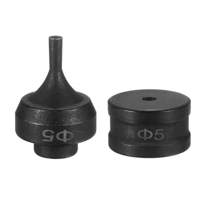 HARFINGTON Hydraulic Hole Punch Die 5mm Round Hole 40Cr Steel Electric Punching Kit for CH-60 Electric Punching Machine, Black - size: 5mm