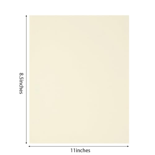 30 Sheets Cardstock Paper 8 1/2 x 11 Inches, Cream Color | For Crafts and Invitations - color: cream