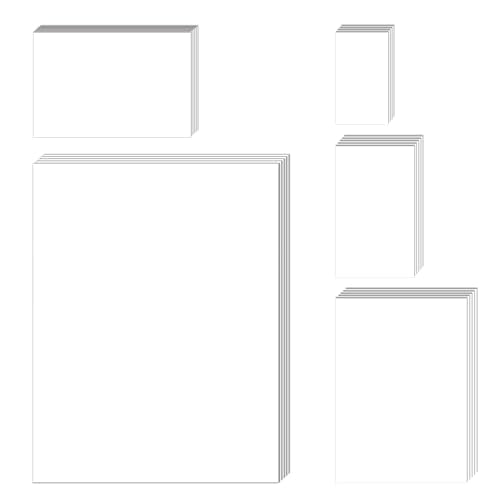 Silunkia 500 Sheets Bright White Cardstock 5 Assorted Size Certificate Paper, 200gsm/75lb Heavyweight White Card Stock Printer Paper for DIY Cards, Business Cards, Wedding Invitations, Art Crafts - color: White, size: 500 Sheets