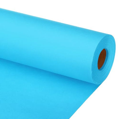 PATIKIL Wrapping Paper, 15"x1000"(80') Bulletin Board Paper Roll Kraft Paper Roll Construction 80GSM for Shipping Packing Gift Wrapping Craft Flower Bouquet Christmas, Light Blue - color: Light Blue, size: 15x1000 Inch