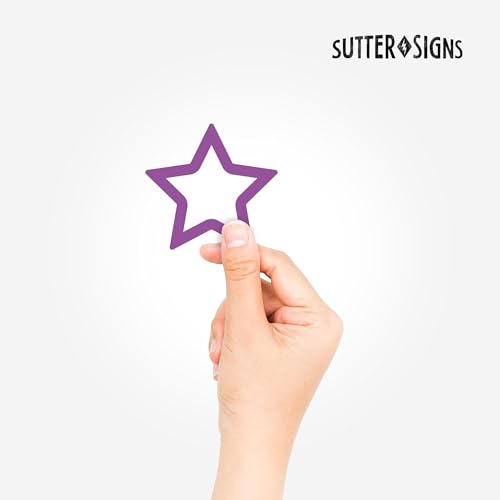 Sutter Signs Paper Star Cutouts 108pcs - 3x3 Bulletin Board Cutouts & Star Party Decorations for Classroom Crafts - size: 3" (Borders)