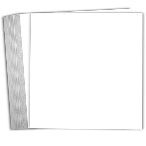 Hamilco White Cardstock Scrapbook Paper 12x12 Heavy Weight 120 lb Cover Card Stock – 25 Pack - size: 120 lb Cover