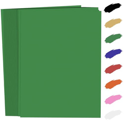 100 Sheets Green Card Stock 8.5 x 11in,250GSM 92lb Green Cardstock Card Stock Construction Paper,Heavy Weight Printer Paper for Invitations, Stationery Printing, Scrapbooking,Crafts, DIY Cards - color: Green, size: 8.5 x 11"-100 PCS
