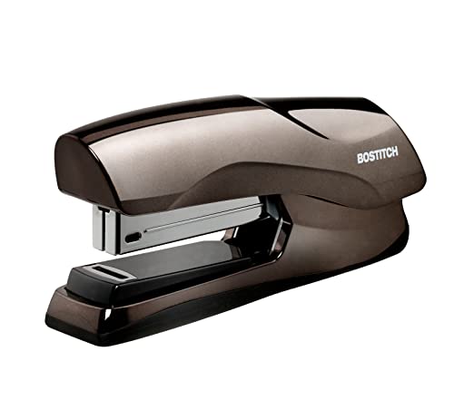 Bostitch Office Heavy Duty 40 Sheet Stapler, Small Stapler Size, Fits into The Palm of Your Hand, Black Chrome (B275-BLKCH) - color: Metallic Black, style: Full Strip