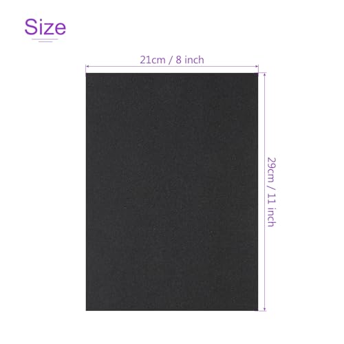 DMiotech 20 Pack Sanded Pastel Papers 11 x 8 Inch, Black Pastel Papers 160GSM Art Cardstock Papers for Artists Crayons Charcoal DIY Crafts - color: Black, size: 11 x 8 Inch