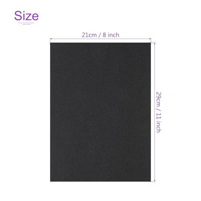 DMiotech 20 Pack Sanded Pastel Papers 11 x 8 Inch, Black Pastel Papers 160GSM Art Cardstock Papers for Artists Crayons Charcoal DIY Crafts - color: Black, size: 11 x 8 Inch