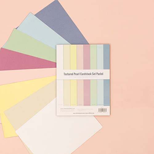 Craftelier - Cardstock Set Pearlescent Pastel Texture | Pack of 24 Double Sided Cardstock for Card Making, Scrapbooking and Craft Projects | Weight 216 grams | Size 15,24 x 20,32 cm (6" x 8") - color: Pearlescent Pastel Texture, size: 6" x 8"