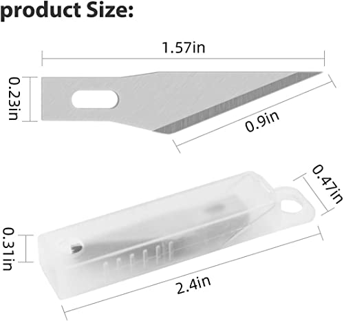 DIYSELF 1 Pcs Craft Knife Hobby Knife with 11 Pcs Stainless Steel Blades Kit and Cutting Mat 6in×8in