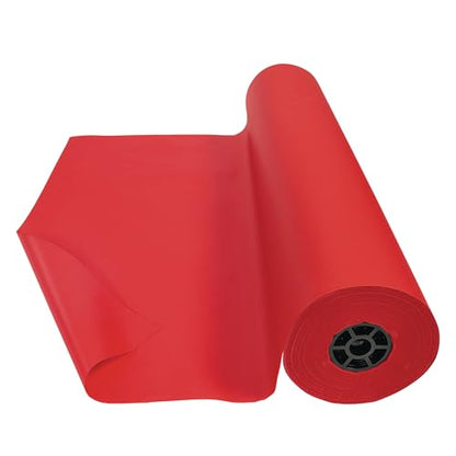 Colorations Dual Surface Paper Roll Classroom Supplies for Arts and Crafts Flame Red (36" x 1000') - DSFR - color: Flame Red
