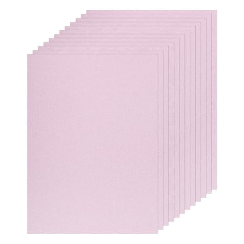 MECCANIXITY 10 Sheet Pink Glitter Card Stock, 8"x11" A4 Shimmer Paper,250gsm One-sided Cardstock for DIY Crafts, Scrapbooking, Party Decorations, Invitations - color: Pink