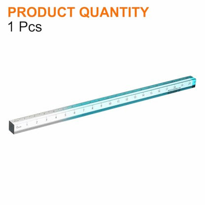 HARFINGTON Acrylic Clear Straight Rulers 20cm Metric Transparent Gradient Three-Dimensional Plastic Ruler Square Cube Measuring Tool for Classroom Office, Sky Blue - color: Sky Blue, size: 20cm