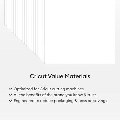 Cricut® Value Cardstock, White - 12 in x 12 in (50 Sheets) - color: White