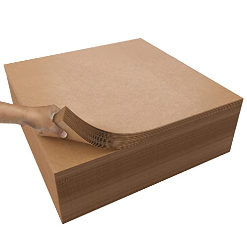 Crown Display Kraft Paper Sheets - 15 x 15 in. - 480 Sheets of Brown Wrapping Paper – Heavy Duty Craft Paper for Shipping - Light Brown Construction Paper - 80 GSM - 750 Square feet - size: 15 x 15 Inches