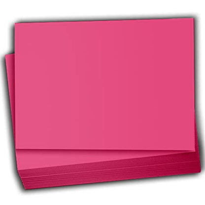 Hamilco Colored Scrapbook Cardstock Paper 5x7 Card Stock Paper 65 lb Cover 100 Pack (Fuchsia Pink) - color: Fuchsia Pink