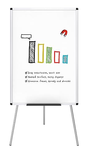 VIZ-PRO Magnetic Portable Easel Dry Erase Board, Flipchart Easel Stand Tripod Whiteboard, 24"W x 36"L - size: 36 x 24 Inches