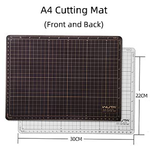 WUTA Self Healing Sewing Mat, Double Sided Non-Slip PVC Cutting Mat A4 Cutting Board for Sewing, Craft, Quilting, Fabric, Scrapbooking Project (9x12inch) - size: 12"L x 9"W