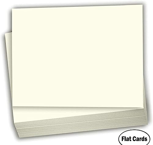 Hamilco Blank Index Cards 5 x 8 Card Stock 100lb Cover Cream Cardstock Paper - 100 Pack - size: 5" x 8"