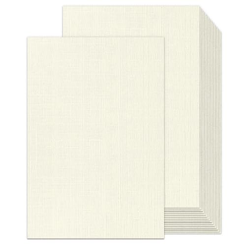 11x17 Ivory Linen Cardstock, Goefun 80 lb Textured Cardstock Light Cream Linen Paper for Printing，Invitations, Menus, Posters, Arts & Crafts and Business Cards, 100 Sheets - color: Off White, size: 11x17-80lb