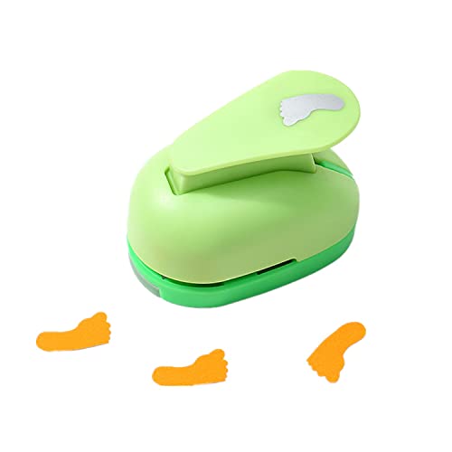 ODETOJOY Handheld Scrapbooking Punch Cutters Clearance Engraving Album Cards Paper Crafts Puncher Hole Punches Supplies with Shape (Foot) - size: foot
