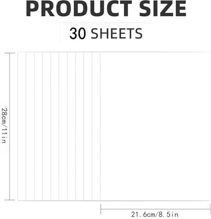 30 Sheets White Cardstock 8.5'' x 11'', 250gsm/90lb Heavyweight Cover Cardstock Paper, Thick and Smooth Card Stock Perfect for Invitations, Menus,DIY Cards, Arts and Crafts - color: White