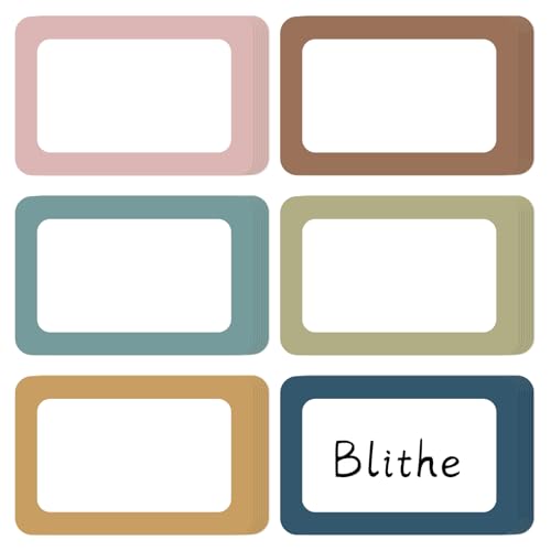 Whaline 420Pcs Boho Name Tags Stickers Back to School 6 Colors Nameplate Decal Colorful Rectangle Self-Adhesive Label for Classroom Bulletin Board Home Office Desk Wall Decor, 3 x 2 Inch - color: Boho