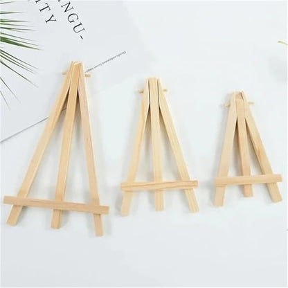 10pcs Wood Mini Easel Frame Desktop Triangle Display Stand Wedding Table Card Stand Holder(9x16cm) - color: 9x16cm