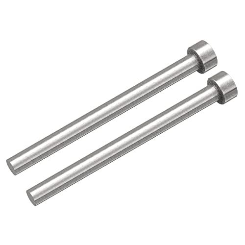 uxcell Straight Ejector Pins, 6.5mm (1/4") Dia. 65Mn Steel Round Tip Punch 100mm (4") Long for Mechanical Maintenance 2Pcs - size: 1/4"