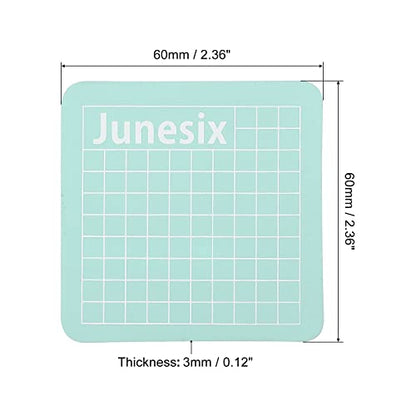 MECCANIXITY 2.4" x 2.4" Cutting Mats Rotary Fabric Mat Self Recover Sewing Mat Double Sided Mini for Hobbyist DIY Craft Creative Design, Mint Green - color: Mint Green