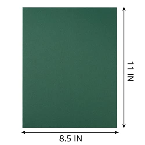 30 Sheets Cardstock Paper 8 1/2 x 11 Inches, Dark Green | For Crafts and Invitations - color: Dark Green