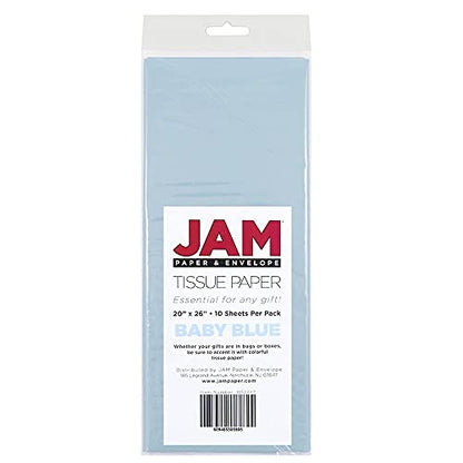 JAM PAPER Tissue Paper - Baby Blue - 10 Sheets/Pack - color: Baby Blue, size: 10 Count (Pack of 1)