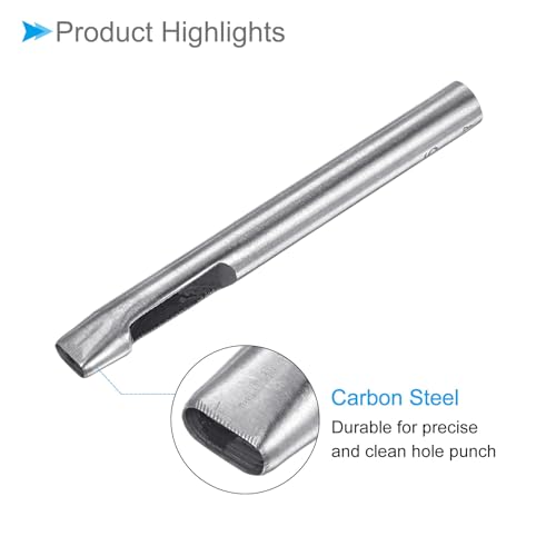 Hollow Punch, 4mm x 9mm Hole, 45# Steel Oval Shaped Gasket Tool - (Applications: for Leather DIY Leathercraft Wallet) - size: 4mm x 9mm